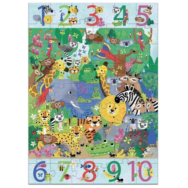 Boden Puzzle 1 bis 10 Dschungel